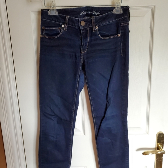 American Eagle navy indigo skinny jeans - Picture 1 of 3
